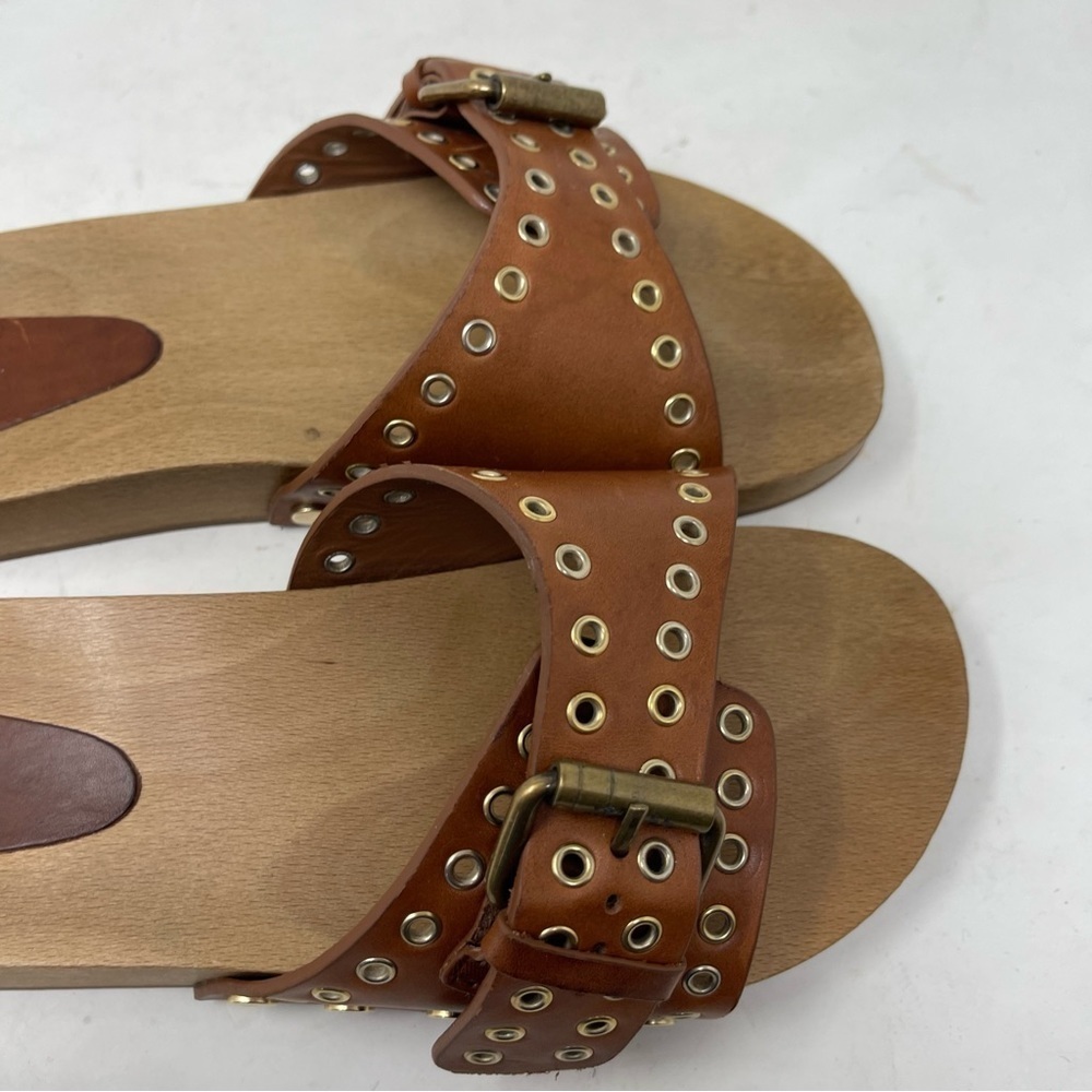 ISABEL MARANT Jaso embellished leather wooden slides sz 36 US 5 - Picture 5 of 12